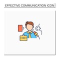 Verbal communication color icon