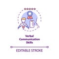 Verbal communication skills concept icon