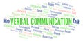 Verbal Communication word cloud. Royalty Free Stock Photo