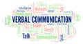 Verbal Communication word cloud. Royalty Free Stock Photo