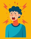The verbal onslaught was unrelenting leaving her feeling emotionally drained.. Vector illustration. Royalty Free Stock Photo