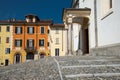 Verbania Pallanza, lago lake maggiore, Italy. Old town center and church portico