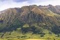 Verdant landscape of a majestic mountain range. New Zealand, Wanaka