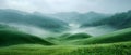 Verdant Valleys: A Serene Prehistoric Vista. Concept Lush Landscapes, Serene Settings, Prehistoric