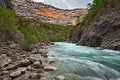Verdon Gorge, Provence, France: the canyon with the creek and th Royalty Free Stock Photo