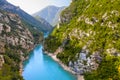 Verdon Gorge, Provence, France. View on the river Verdon from the top of the verdon Gorges. France Royalty Free Stock Photo