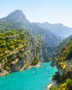 Verdon Gorge, Provence, France. View on the river Verdon from the top of the verdon Gorges. France Royalty Free Stock Photo