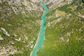 The Verdon river with heavenly colors in Europe, France, Provence Alpes Cote dAzur, Var, in summer, on a sunny day Royalty Free Stock Photo