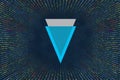 Verge, XVG cryptocurrency symbol. A tunnel from a computer program code. Programmer Strings of code, Javascript, CSS and PHP. Royalty Free Stock Photo