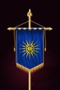 The Vergina Sun. Macedonian Flag Unofficial Version. Festive Vertical Banner. Wall Hangings