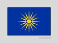 The Vergina Sun. Macedonian Flag Unofficial Version. National En