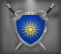 The Vergina Sun. Macedonian Flag Unofficial Version. The Shield