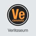 VERI - Veritaseum. The Icon of Money or Market Emblem. Royalty Free Stock Photo