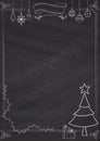 Verical christmas blackboard-border