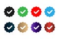 Verification Badge Set- Guaranteed stamp or verified badge Royalty Free Stock Photo