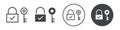 Verification Code icon Simple outline vector logo