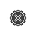 Verification reject vector icon