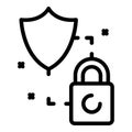 Verification secured icon outline vector. Login code Royalty Free Stock Photo