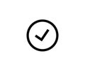 Verification tick symbol confirm agree icon