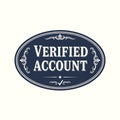 Verified account emblem symbol for trust and authenticity on digital platforms Royalty Free Stock Photo