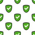 Verified Authorized Shield Seamless Pattern