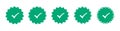 Verified badge profile set. Social media account verification icons. Vector illustration