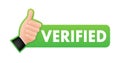 Verified badge profile. Verified square grunge. Checkmark icon. Vector stock illustration