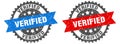 verified band sign. verified grunge stamp set Royalty Free Stock Photo