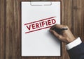Verified Certified Affirm Authorised Approve Concept Royalty Free Stock Photo