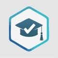 Verified Education and Academic Achievement Icon Royalty Free Stock Photo