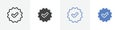 verified icon vector set use for web ui or app
