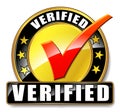 Verified icon on white background