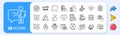 Verified internet, Consulting and Energy inflation line icons. For web app, printing. App line icons. Vector