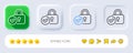 Verified locker line icon. Approved protection lock sign. Neumorphic buttons. Vector