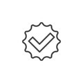 Verified Login line icon