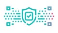 Verified QR Code Security, Data Integrity Checkmark, vector design Generative AI Royalty Free Stock Photo