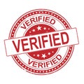 verified red round grunge stamp on white Royalty Free Stock Photo