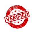 Verified - red rubber stamp Royalty Free Stock Photo