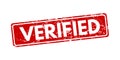 Verified - red rubber stamp Royalty Free Stock Photo