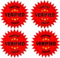 Verified - Red Seals Royalty Free Stock Photo