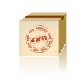 Verified shipping box vector