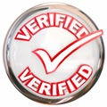 Verified Stamp Button Check Mark Inspected Certified Royalty Free Stock Photo