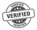 verified stamp. verified round grunge sign. Royalty Free Stock Photo