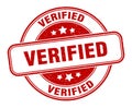 verified stamp. verified round grunge sign. Royalty Free Stock Photo