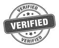 verified stamp. verified round grunge sign. Royalty Free Stock Photo