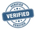 verified stamp. verified round grunge sign. Royalty Free Stock Photo