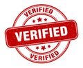 verified stamp. verified round grunge sign. Royalty Free Stock Photo