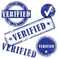 Verified stamp set Royalty Free Stock Photo