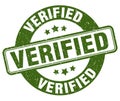 verified stamp. verified label. round grunge sign