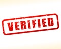Verified stamp on white background Royalty Free Stock Photo